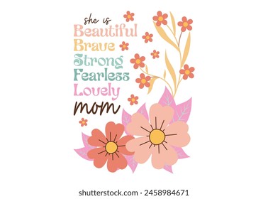 Boho Flower Mother's Day Quote