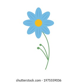 Boho flowers, clipart elements Valentine's day in boho style. Bohemian romantic