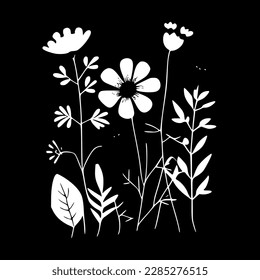 Boho Flowers | Minimalist and Simple Silhouette - Vector illustration