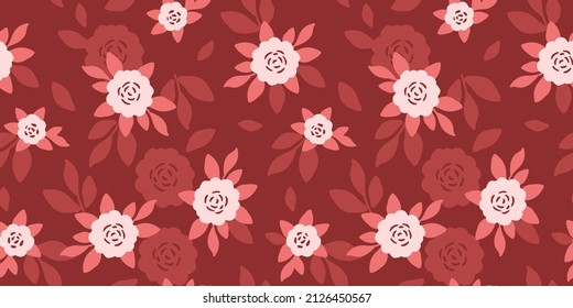 Boho flowers seamless pattern. Vector background