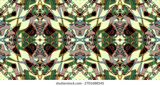 
Patrón geométrico inconsútil del arte de Folk de Boho. Fondo de pantalla del patrón. 

Diseño textil simétrico punteado Abstractas. Fondo de pantalla geométrico Abstractas tribal. Diseño geométrico juguetón con líneas punteadas
