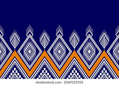 Boho geometric ornament. Vector seamless pattern. Mexican blanket, rug. Woven carpet illustration, wallpaper, clothing, wrapping, Batik, fabric, embroidery style, sadu.