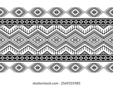 Boho geometric ornament. Vector seamless pattern. Mexican blanket, rug. Woven carpet illustration, wallpaper, clothing, wrapping, Batik, fabric, embroidery style, sadu.