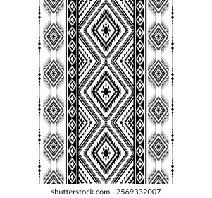 Boho geometric ornament. Vector seamless pattern. Mexican blanket, rug. Woven carpet illustration, wallpaper, clothing, wrapping, Batik, fabric, embroidery style, sadu.