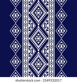 Boho geometric ornament. Vector seamless pattern. Mexican blanket, rug. Woven carpet illustration, wallpaper, clothing, wrapping, Batik, fabric, embroidery style, sadu.