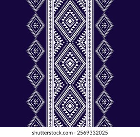 Boho geometric ornament. Vector seamless pattern. Mexican blanket, rug. Woven carpet illustration, wallpaper, clothing, wrapping, Batik, fabric, embroidery style, sadu.