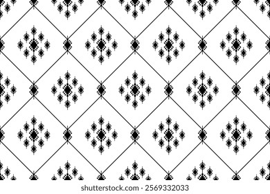 Boho geometric ornament. Vector seamless pattern. Mexican blanket, rug. Woven carpet illustration, wallpaper, clothing, wrapping, Batik, fabric, embroidery style, sadu.