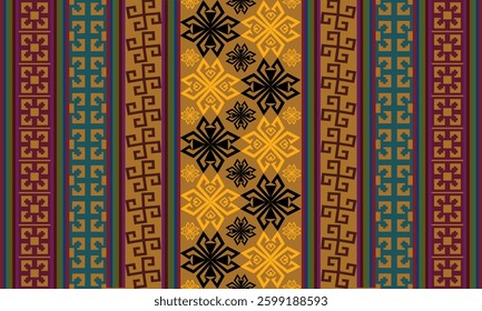 Boho geometric ornament. Vector seamless pattern. Navajo tribal vector seamless pattern.