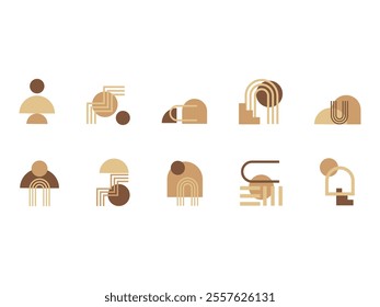 Boho Geometric Shape Element Set 