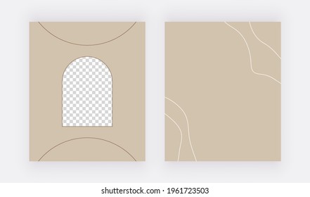Boho geometric shapes and lines backgrounds