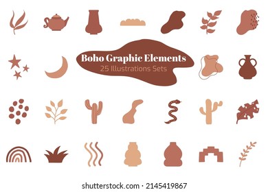 Boho Graphic Elements Illustration Sets