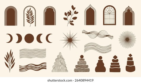 Boho Graphics Collection A Collection of Bohemian Style Vector Images and Icons