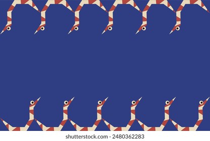 Boho Groovy snake. Trendy Simple Minimalsim style 2025 Chinese new year frame design. Freak snake border template. EPS 10