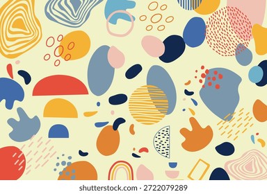 Vetor de fundo abstrato desenhado à mão de Boho