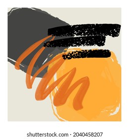 Cartel abstracto vintage dibujado a mano. Elemento de diseño. Papel tapiz acuático.Diseño de fondo moderno pintado.Banner creativo de moda para ideas
