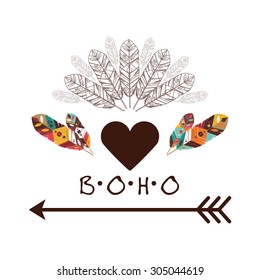 Boho icon digital design, vector illustration 10 eps graphic