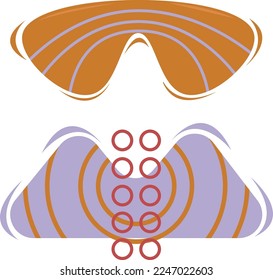 Boho Illustration background abstrack hand draw style