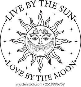 Boho Inspirational Lettering Conceito Tipografia T-Shirt Design Com Vetor