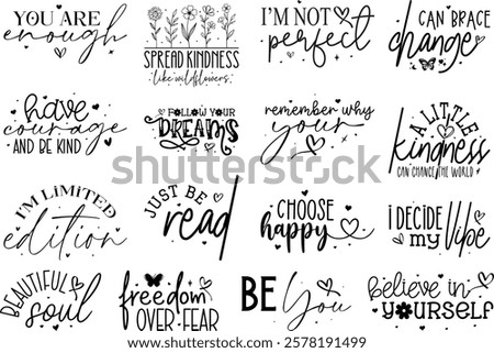 Boho Inspirational T-shirt Design Bundle, Positive Affirmations Bundle, Floral Quotes Png Pdf, Hustle design, Entrepreneur, Empowered Women Shirt, Positive Affirmations Bundle, vector file