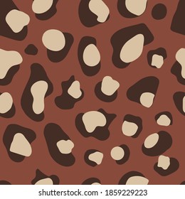 Boho leopard monochrome modern seamless pattern. Vector textile design mid century modern bohemian