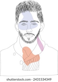 Boho Line art vector Stock Photo