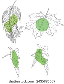 Boho Line Art Vector Stock Photo