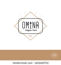Boho logo design template. Concept.