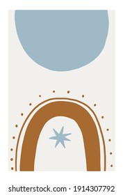Ilustraciones vectoriales mágicas de Boho. Conjunto de elementos de diseño mágico de bruja vectorial. 
