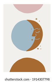 Boho magical vector illustrations. Vector witch magic design elements set. 