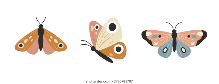 Boho Minimal Mariposa y Polilla