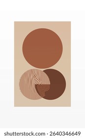 Boho Minimalist Abstract Wave Line Art. Abstract Bauhaus Wall Art Decor