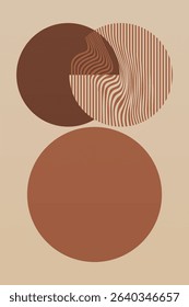 Boho Minimalist Abstract Wave Line Art. Abstract Bauhaus Wall Art Decor