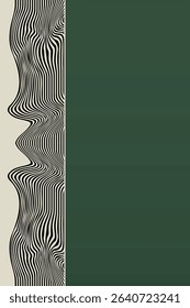 Boho Minimalist Abstract Wave Line Art. Abstract Bauhaus Wall Art Decor