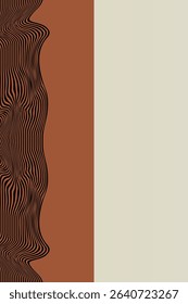Boho Minimalist Abstract Wave Line Art. Abstract Bauhaus Wall Art Decor