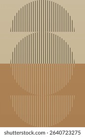 Boho Minimalist Abstract Wave Line Art. Abstract Bauhaus Wall Art Decor
