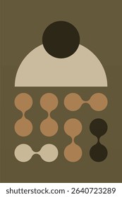 Boho Minimalist Abstract Wave Line Art. Abstract Bauhaus Wall Art Decor
