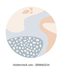 boho minimalist round circle symbol abstract shape icon for t shirt print or poster design