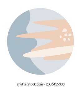 boho minimalist round circle symbol abstract shape icon for t shirt print or poster design