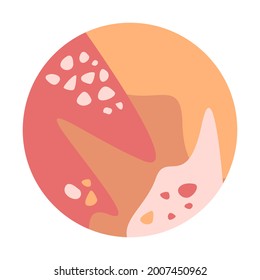 boho minimalist round circle symbol abstract shape icon for t shirt print or poster design