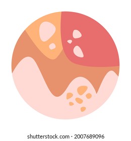 símbolo de círculo redondo minimalista boho icono de forma abstracta para la impresión de camisetas o el diseño de afiches