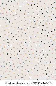 Boho Minimalist Simple Background. Nude abstract background with colorful small strokes