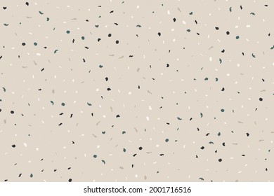 Boho Minimalist Simple Terrazzo Background. Nude abstract background with colorful small shapes
