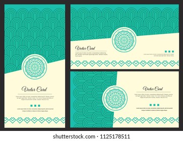 Boho Modern Card Template mit Mandala Logo