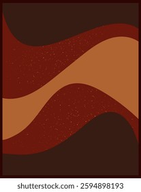 Boho Modern illustration in mid century style: poster, boho wall decor, flat design, minimal art
