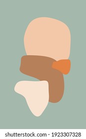 Boho modern illustration for poster
