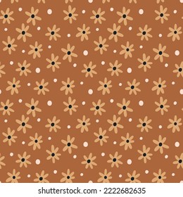 Boho moderne minimalistische Muster neugeborene Blüten Blüte. Babydusche Skandinavische pastellfarbene Tapete. Textilgewebe für Kinder. Flaches, böhmisches, Vektorneutrales Hintergrund