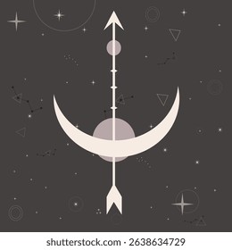 Boho Moon Phases and Celestial Art – Mystical Cosmic Night Sky Design