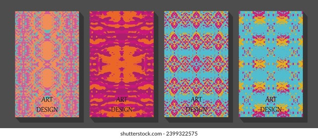 Boho mystical vector posters with inspirational quotes about energy, magic and good vibes.  Landscape, nature and travel. 