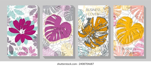 Boho mystical vector posters with inspirational quotes about energy and good vibes.  Set of bouquets with flowers. Interior painting.