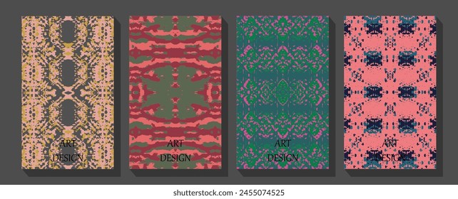 Boho mystical vector posters with inspirational quotes about energy and good vibes.   Banner overlay. Retro vintage background collection